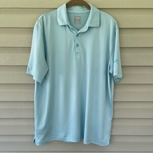 Callaway Men's Teal & White Stripe Golf Polo Shirt Size M